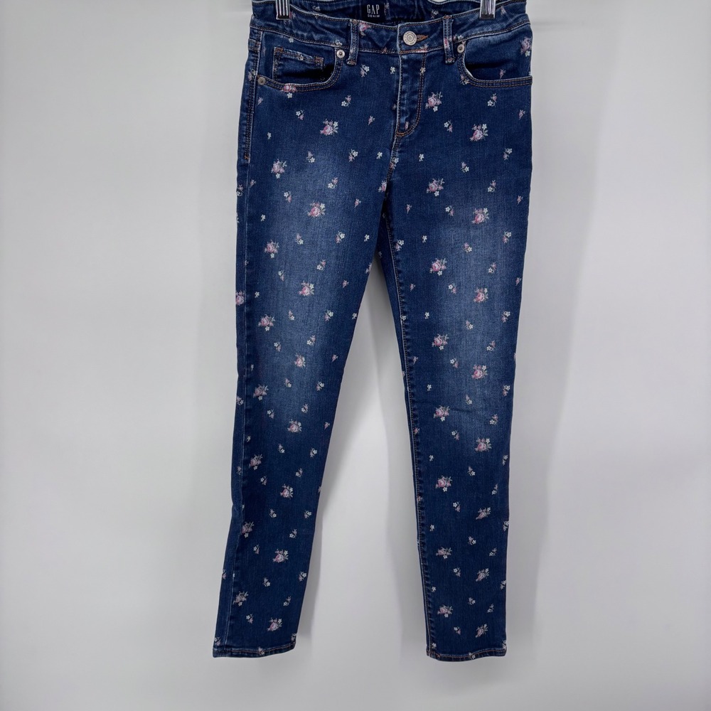 GAP Dark Blue Kids Jeans with‎ Floral Design